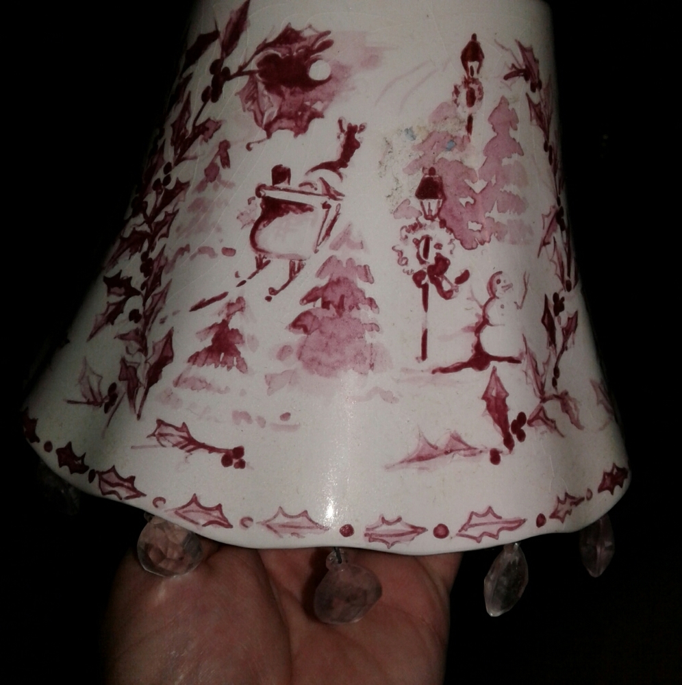 Porcelain Yankees candle topper